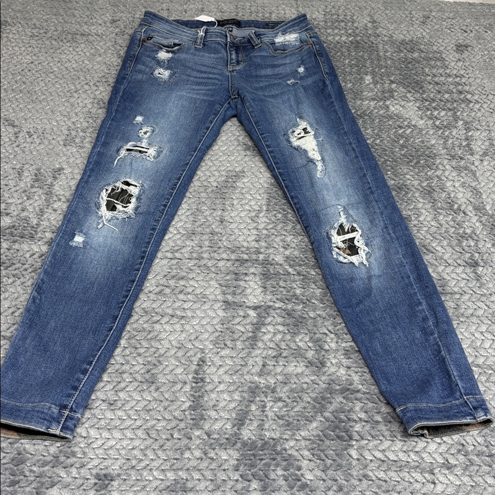 Judy Blue Distressed Blue Women's Skinny Jeans